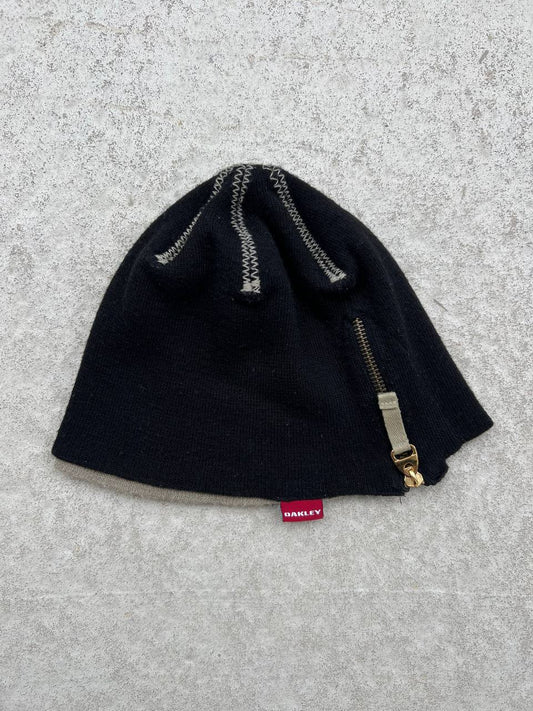 00s Vintage Oakley Double Layer Beanie Hat