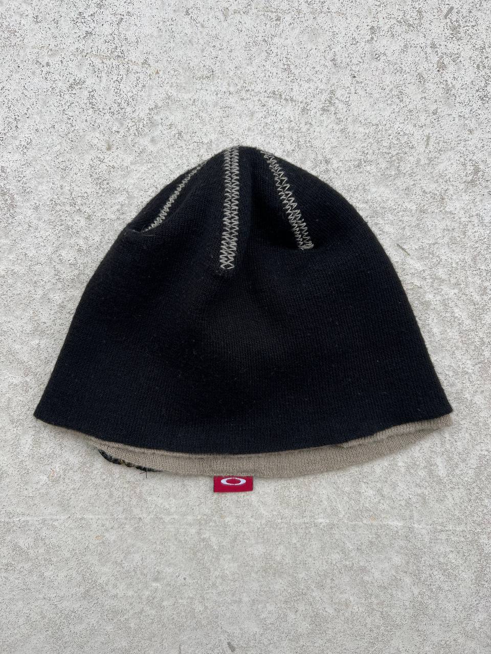 00s Vintage Oakley Double Layer Beanie Hat