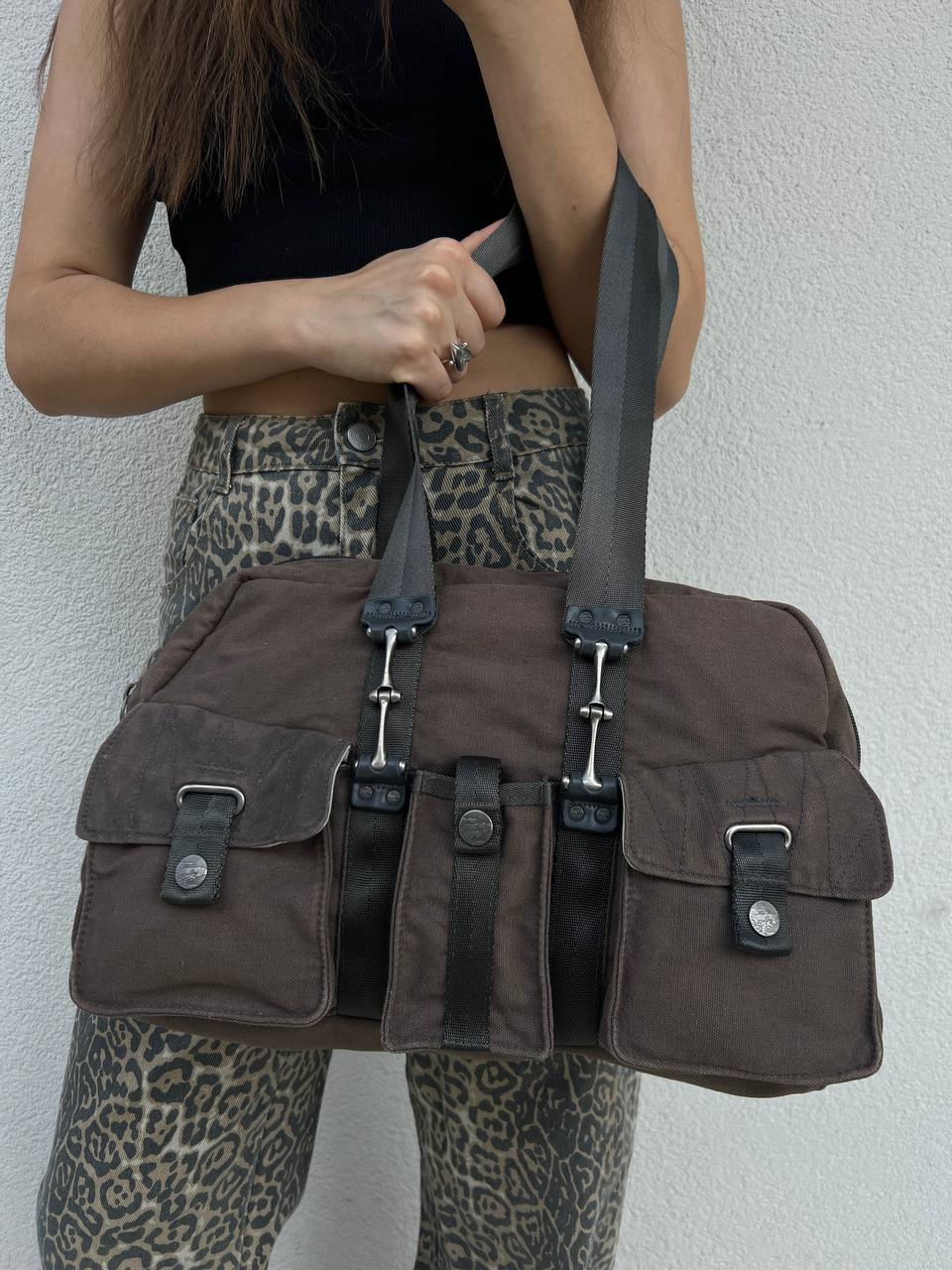 00s Vintage Oakley Swivel Mid Shoulder Hand Bag
