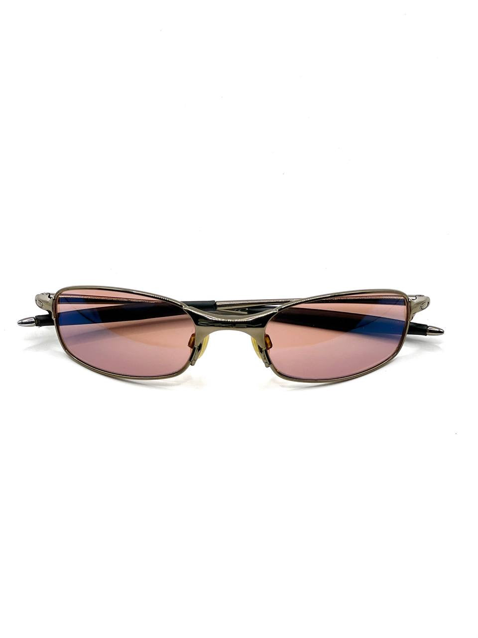 1999 Vintage Oakley Square Wire 2.0 Black Chrome / G30 Iridium