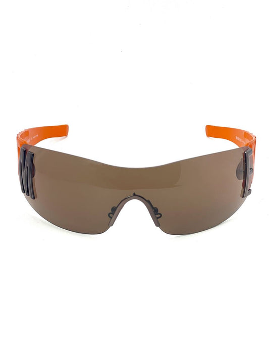 00s Vintage Bikkembergs Transformer Mask Sunglasses Orange