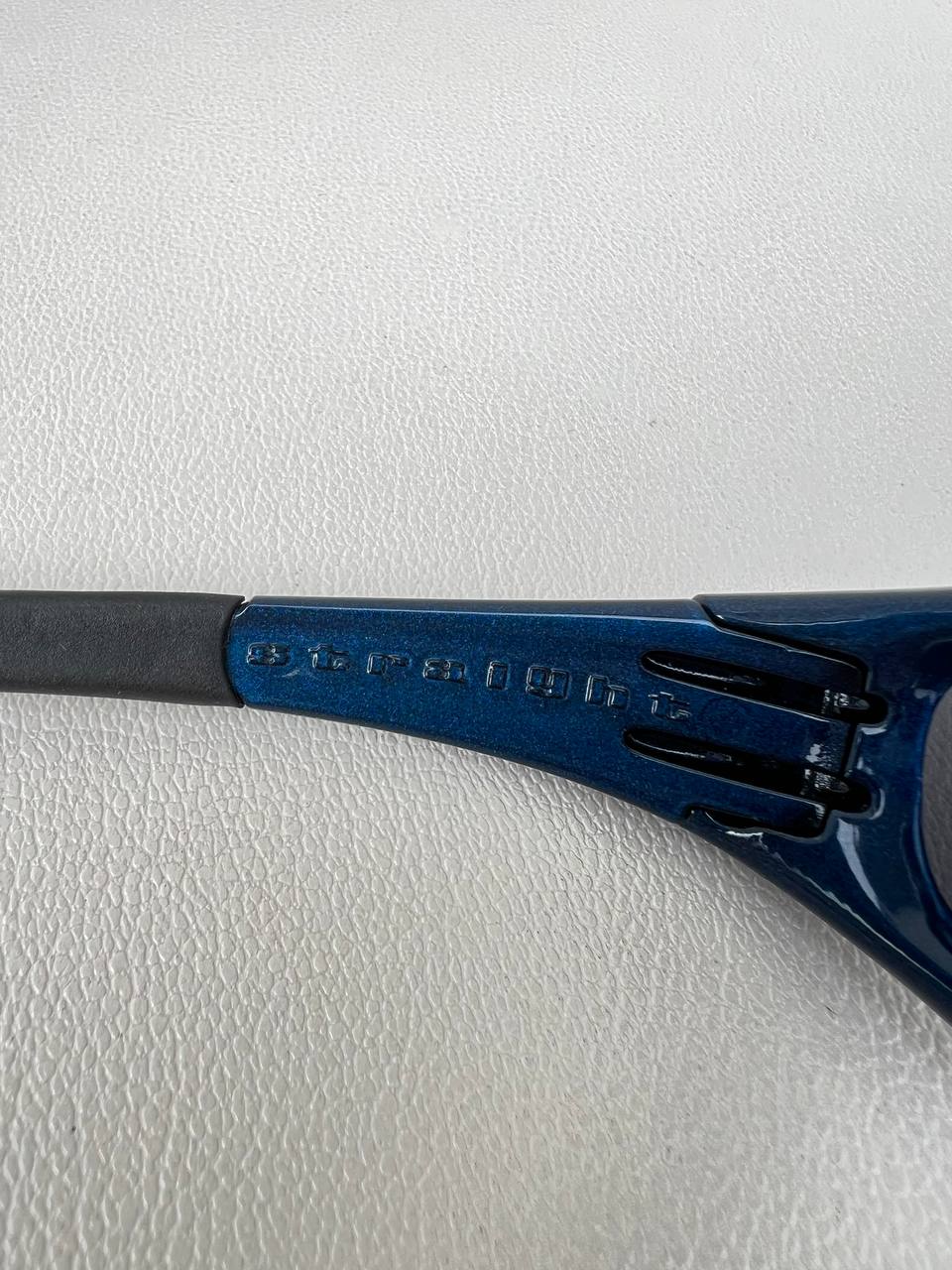 1999 Vintage Oakley Straight Jacket Blue Black Iridium Sunglasses
