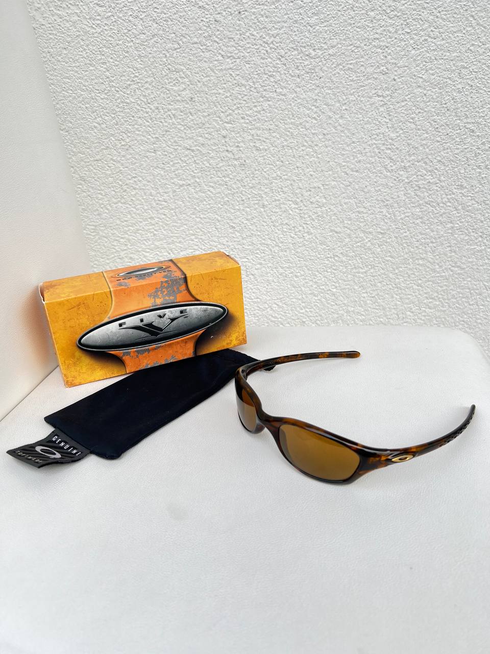 2001 Vintage Oakley Five 2.0 Brown Tortoise Gold Iridium Sunglasses