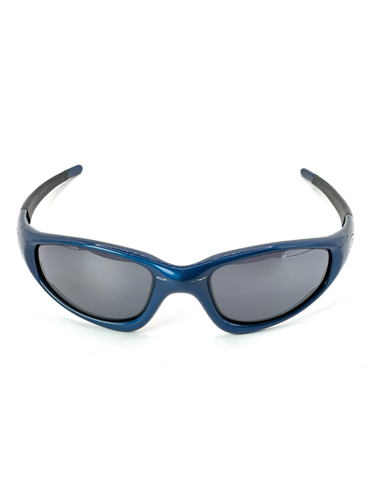 1999 Vintage Oakley Straight Jacket Blue / Black Iridium Sunglasses