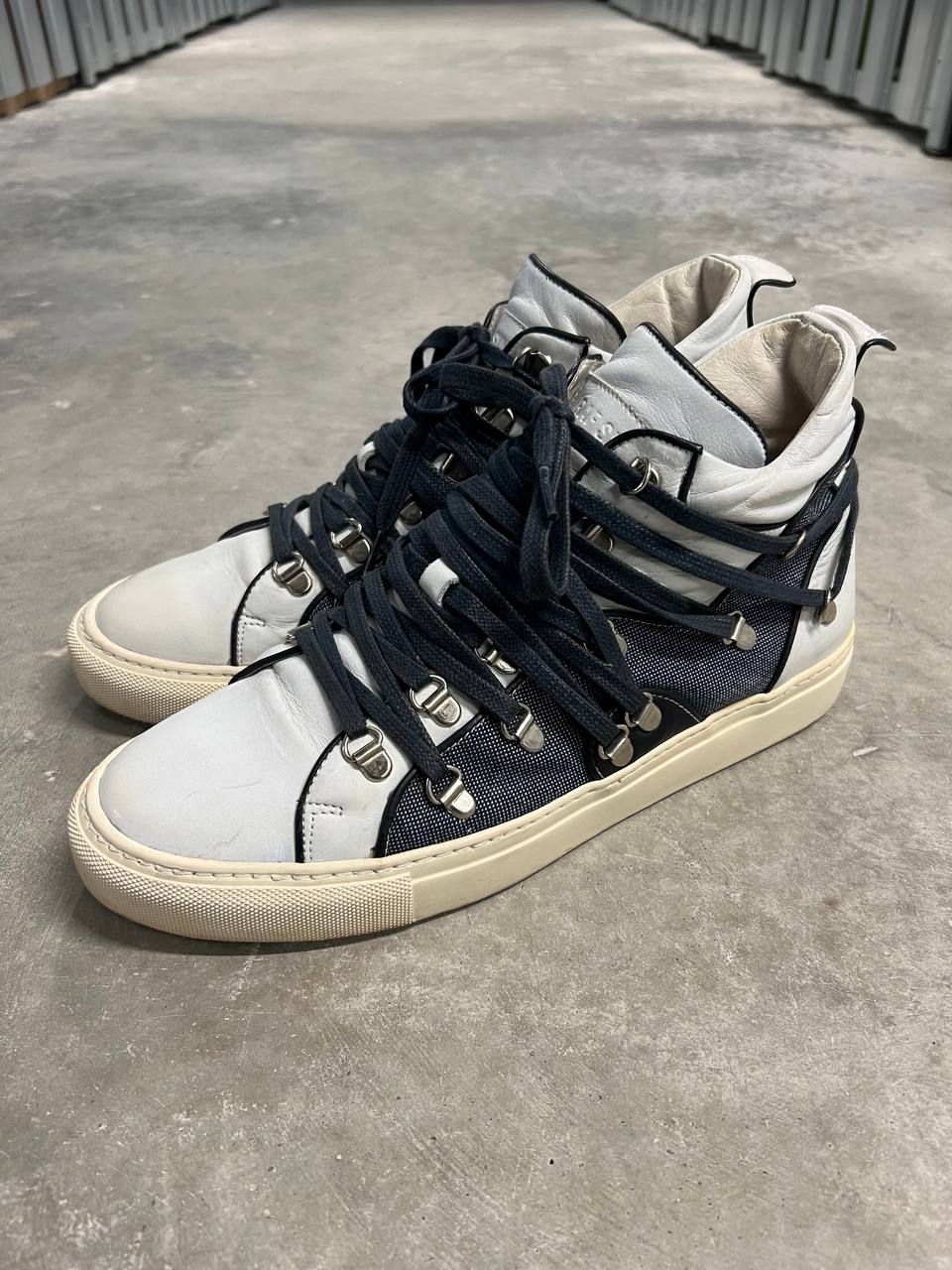2010 Raf Simons Multilace Sneakers High Top Shoes