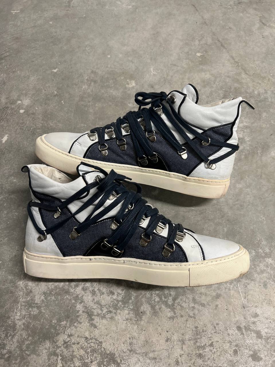 2010 Raf Simons Multilace Sneakers High Top Shoes