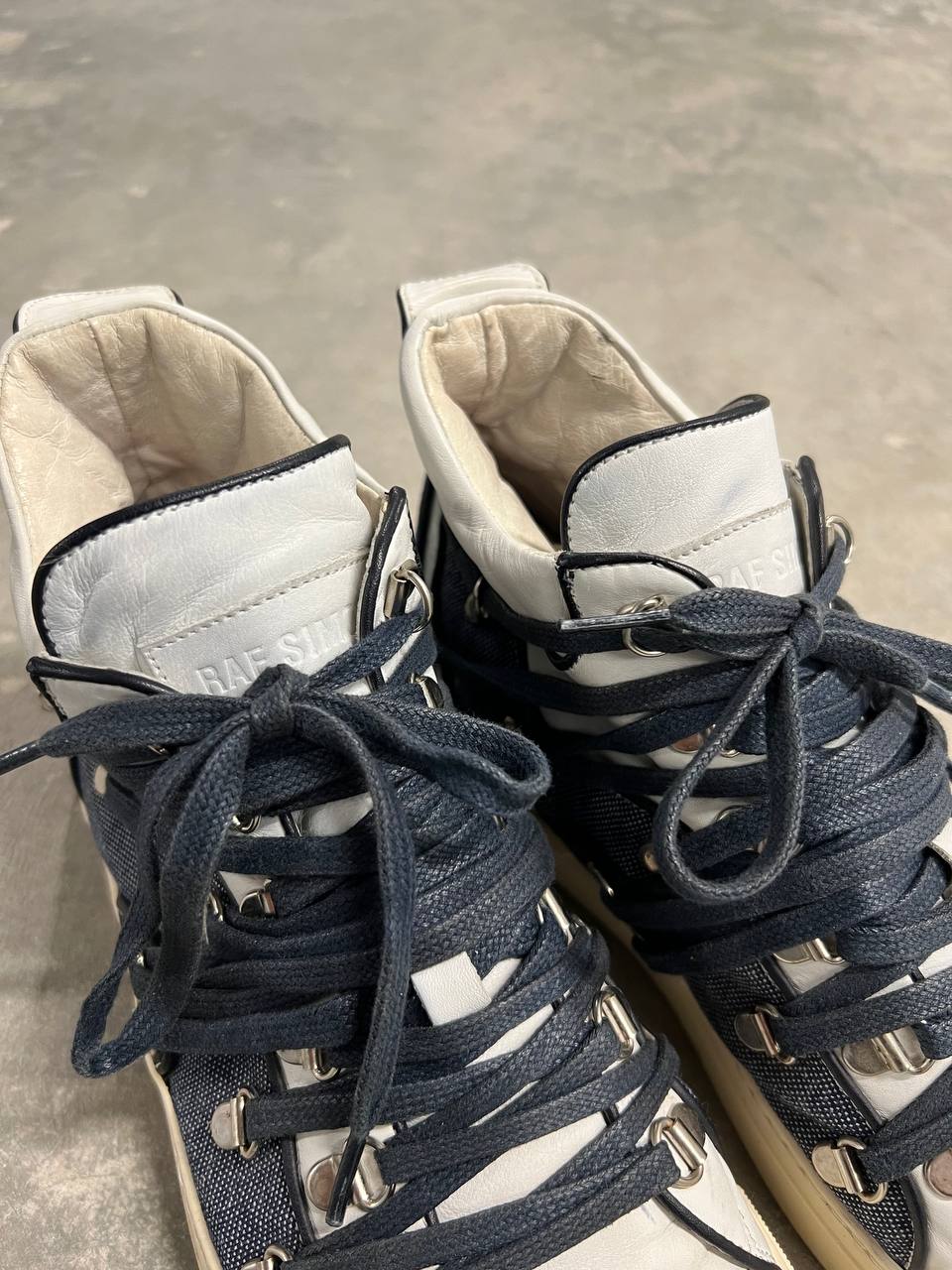 2010 Raf Simons Multilace Sneakers High Top Shoes