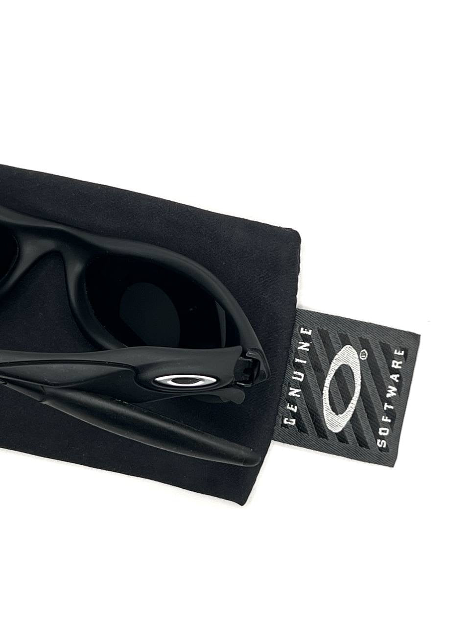 2004 Vintage Oakley Unknown Matte Black / Black Iridium Polarized Sunglasses