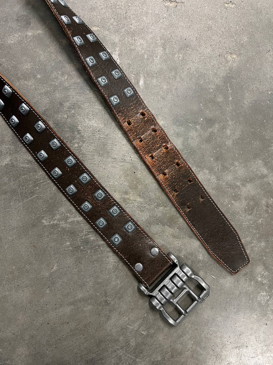 00s Vintage Oakley Leather Belt