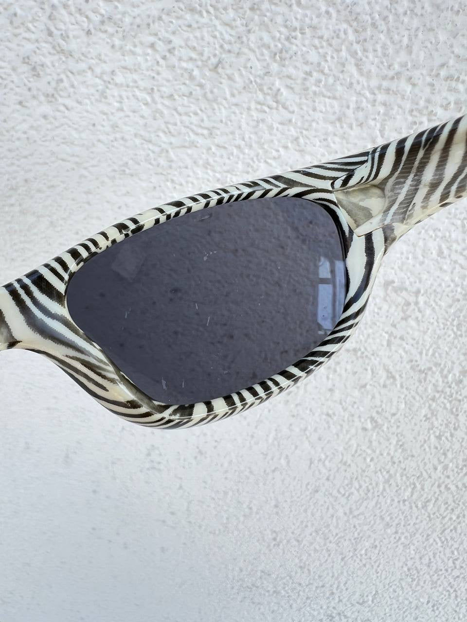 1997 Vintage Oakley Fives White Tiger / Black Iridium Sunglasses
