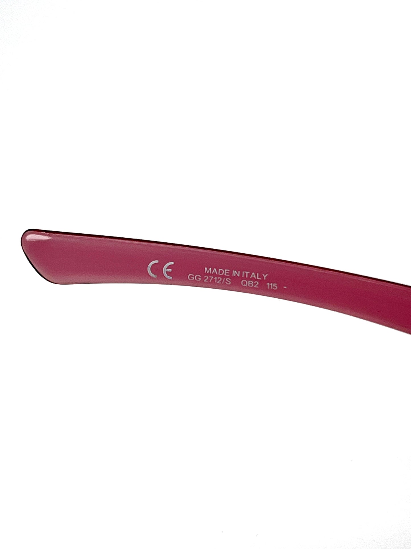 00s Vintage Gucci Pink Horsebit Mask Sunglasses GG2712