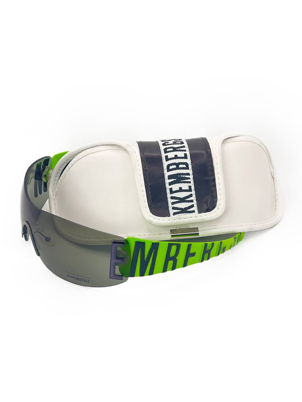00s Vintage Bikkembergs Transformer Mask Sunglasses Green
