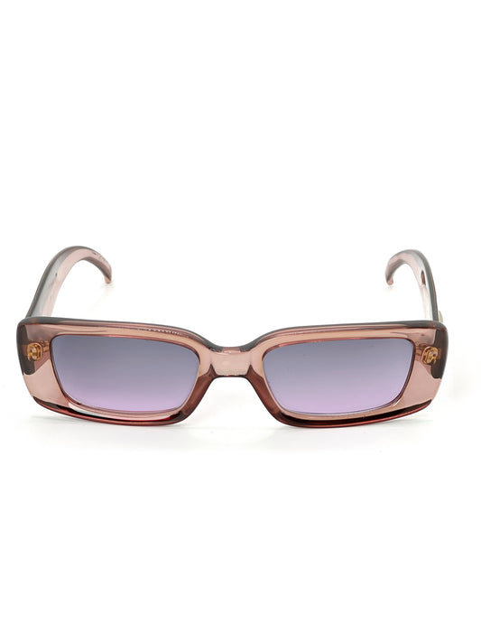 Vintage Gucci Transparent Pink Squared Moda Sunglasses GG2409