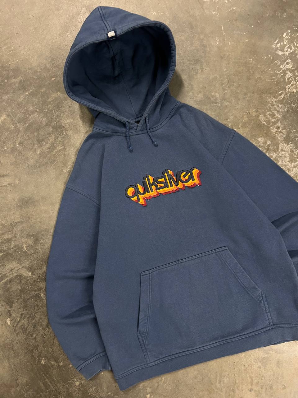 90s Vintage Quiksilver Hoodie 3D Logo