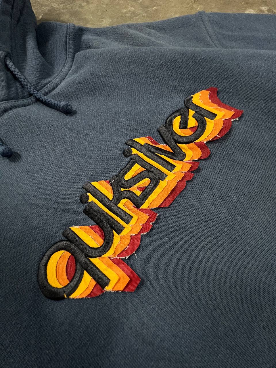 90s Vintage Quiksilver Hoodie 3D Logo