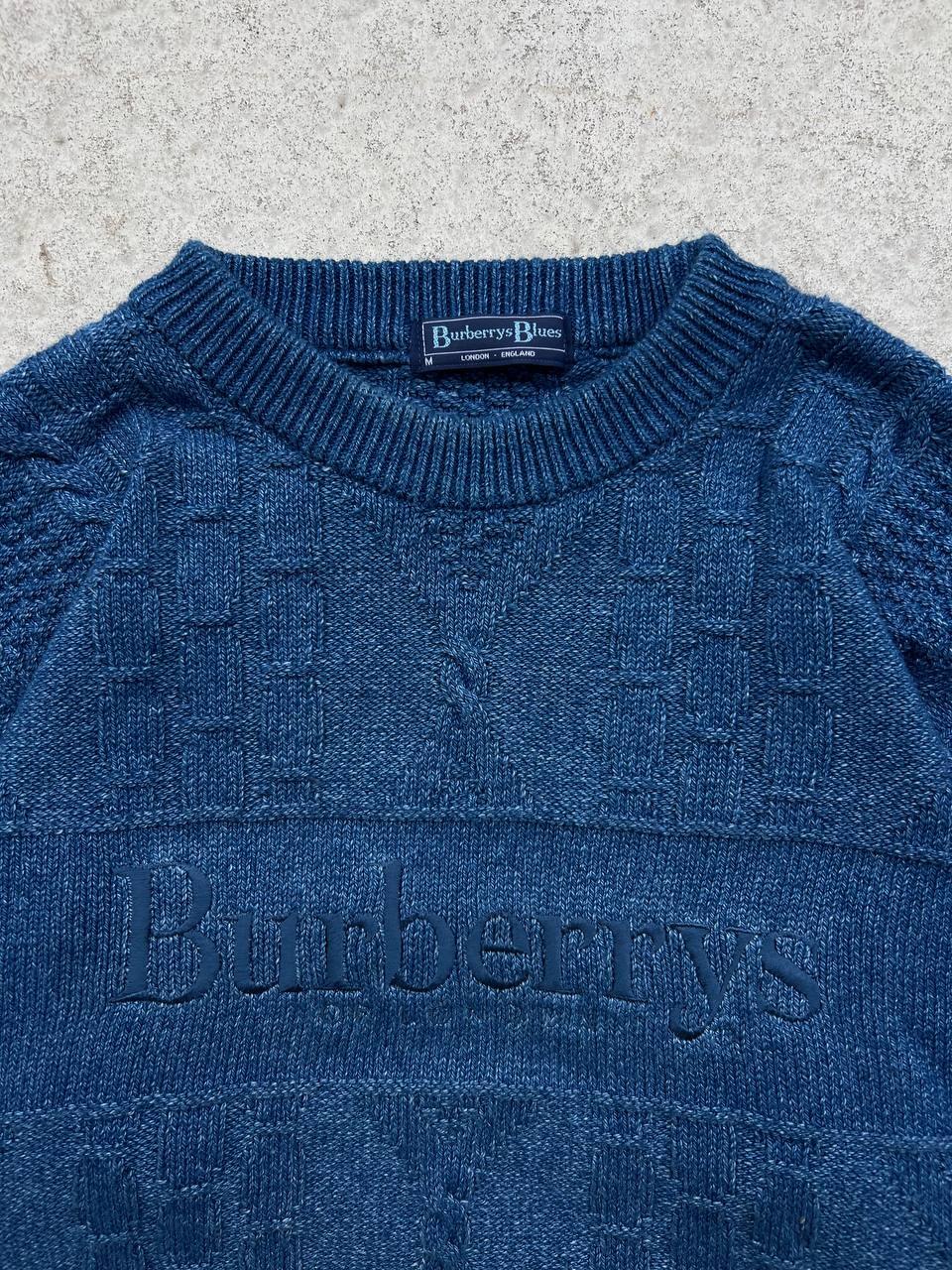 90s Vintage Burberrys Cable Knit Sweater