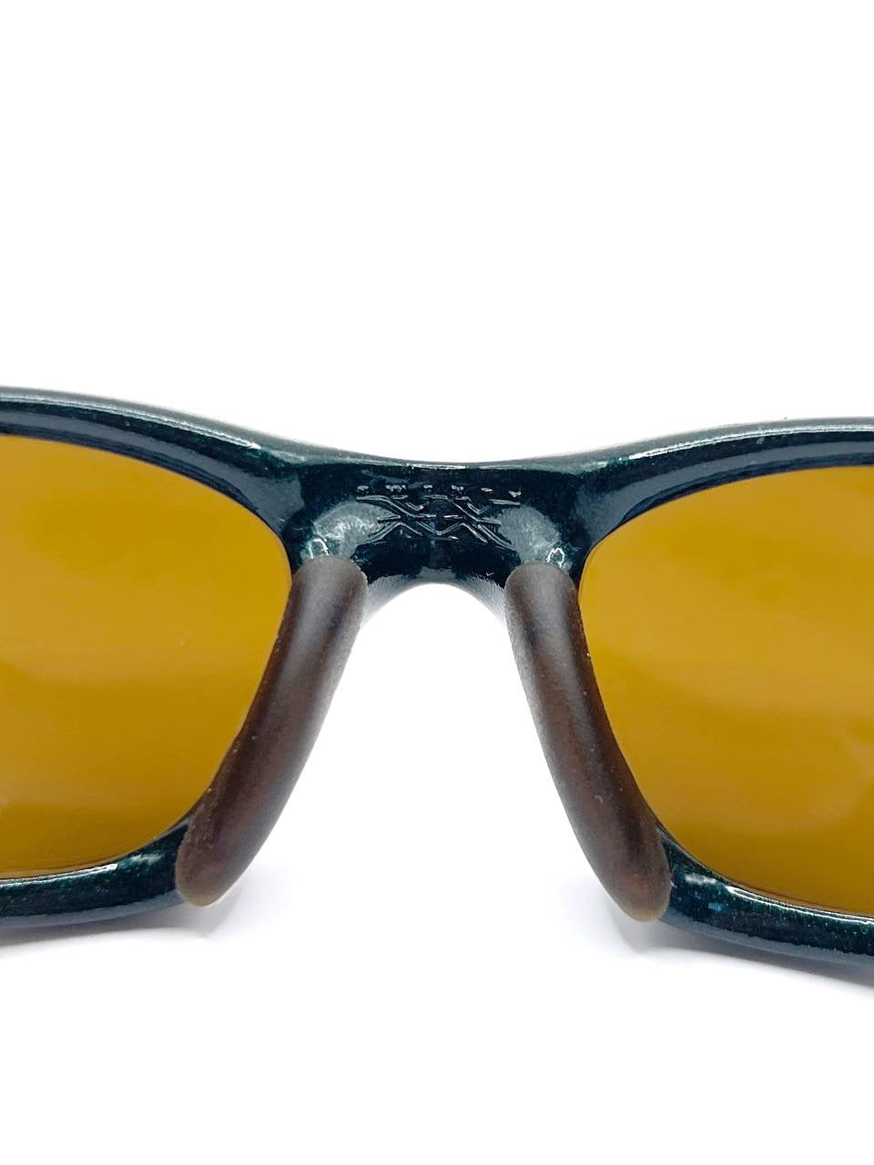 2000 Vintage Oakley XX Twenty Emerald / Gold Iridium Sunglasses