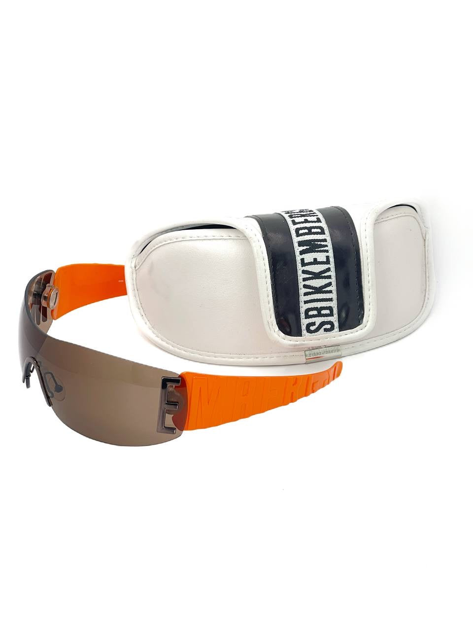 00s Vintage Bikkembergs Transformer Mask Sunglasses Orange