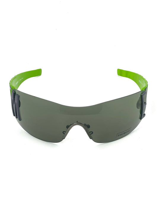 00s Vintage Bikkembergs Transformer Mask Sunglasses Green