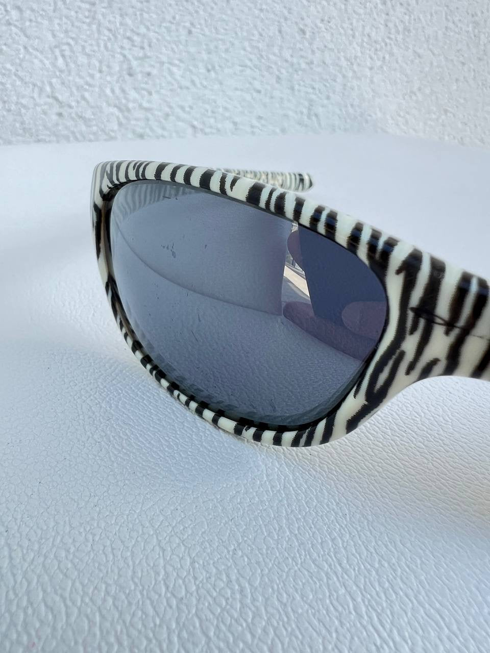 1997 Vintage Oakley Fives White Tiger / Black Iridium Sunglasses