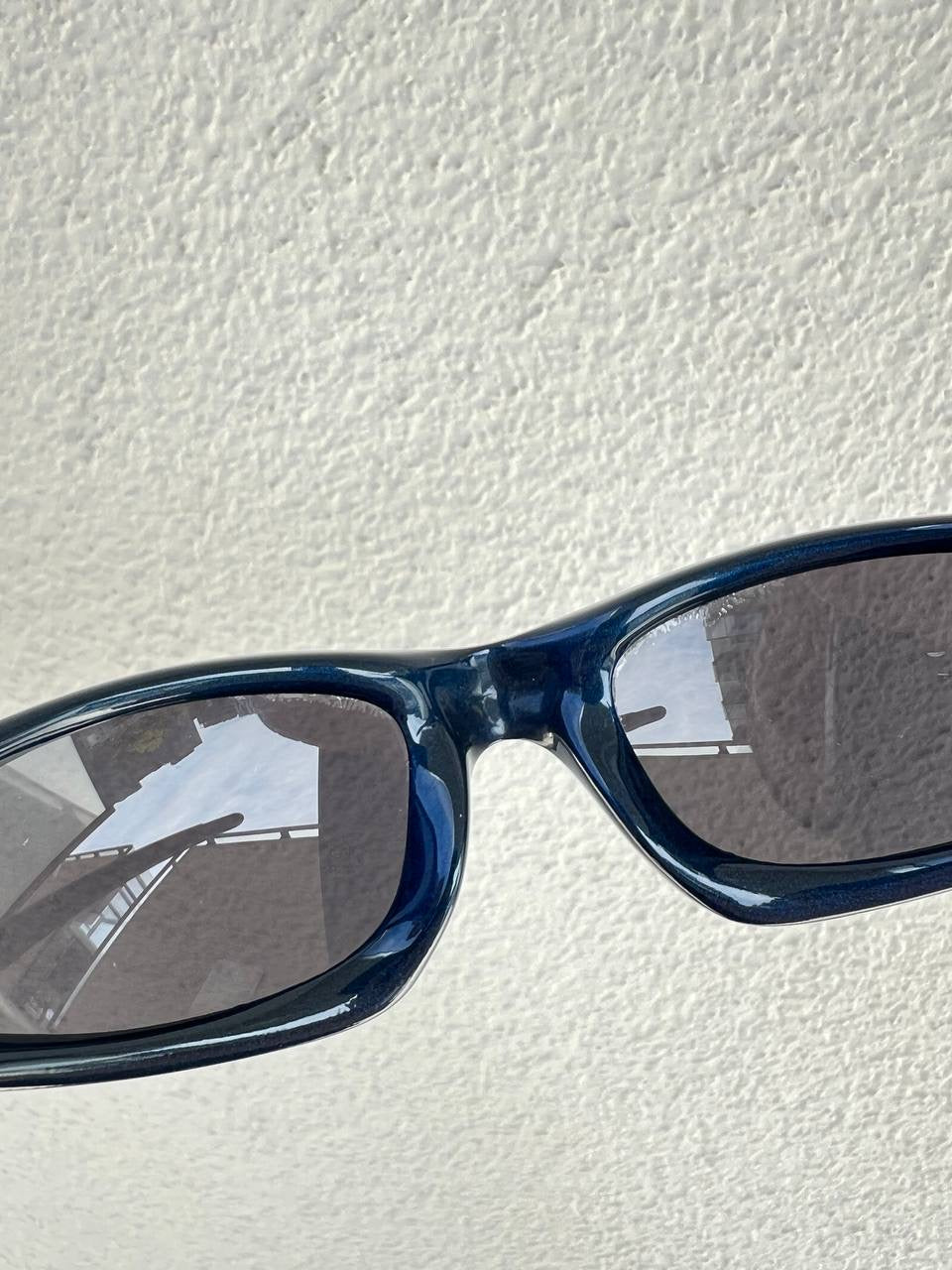 1999 Vintage Oakley Straight Jacket Blue Black Iridium Sunglasses