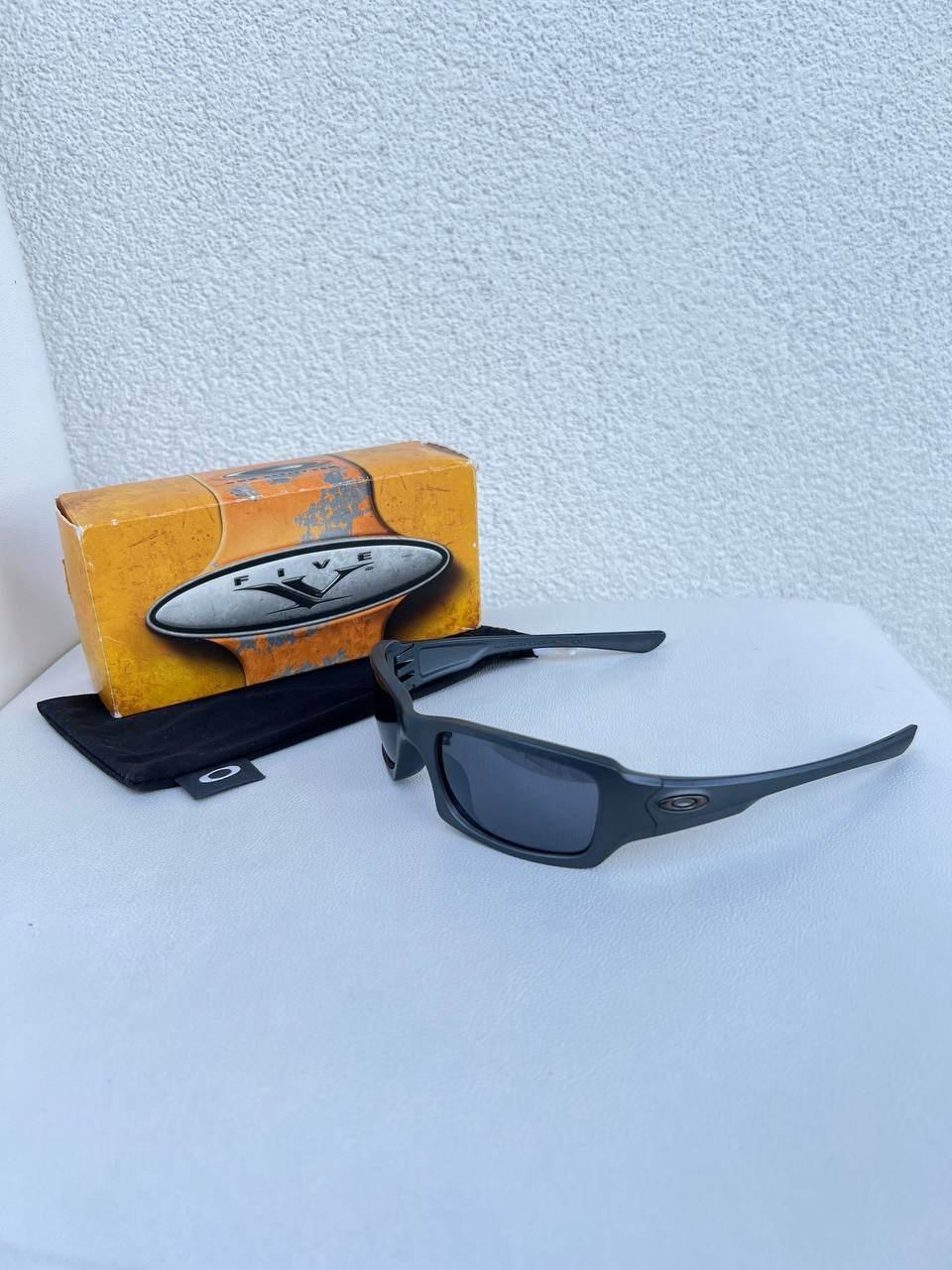 2006 Vintage Oakley Fives 3.0 Dark Grey / Black Iridium Sunglasses