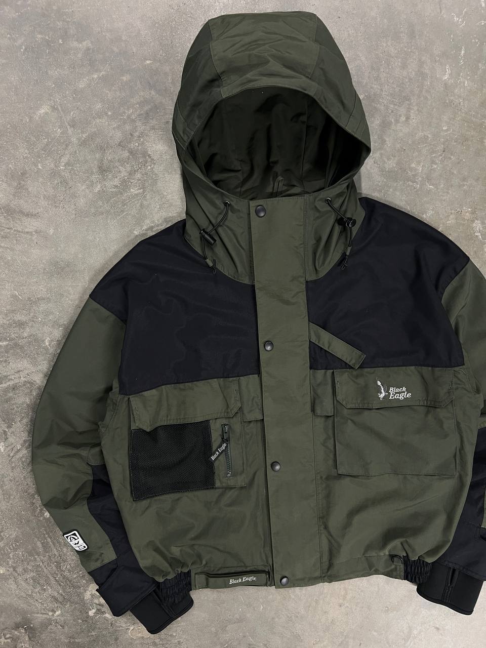 00s Vintage Black Eagle Wading Jacket