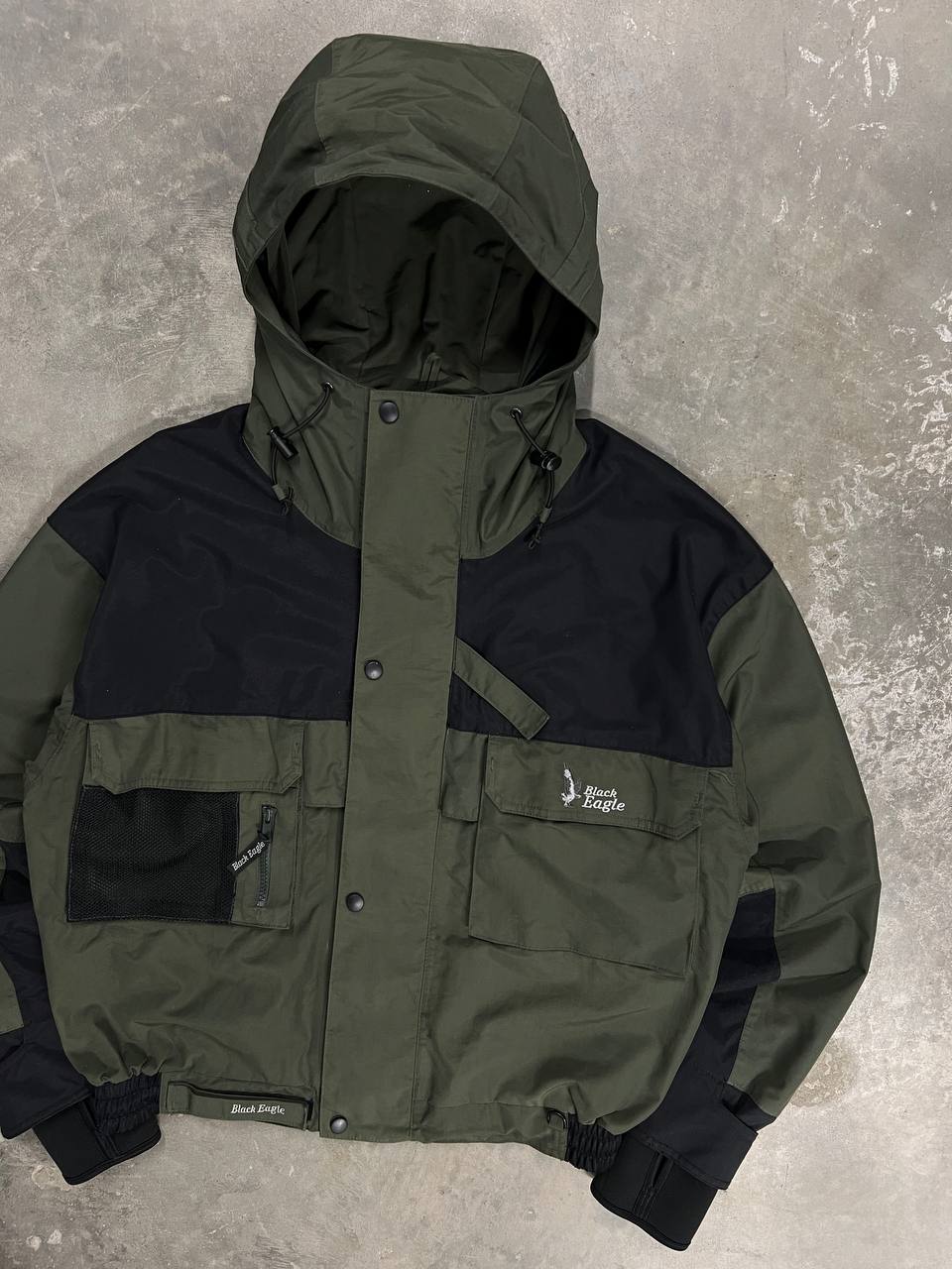 00s Vintage Black Eagle Wading Jacket
