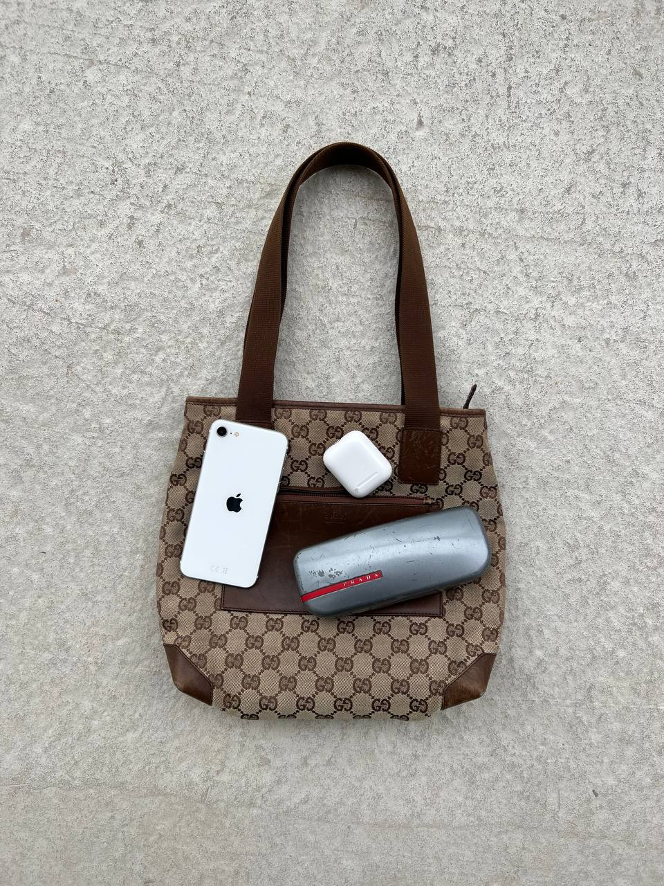 Gucci Pattern Canvas Shoulder Hand Bag