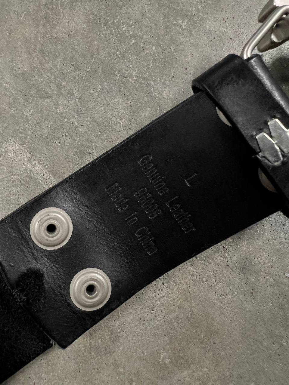 2004 Vintage Oakley Leather Skull Belt Black