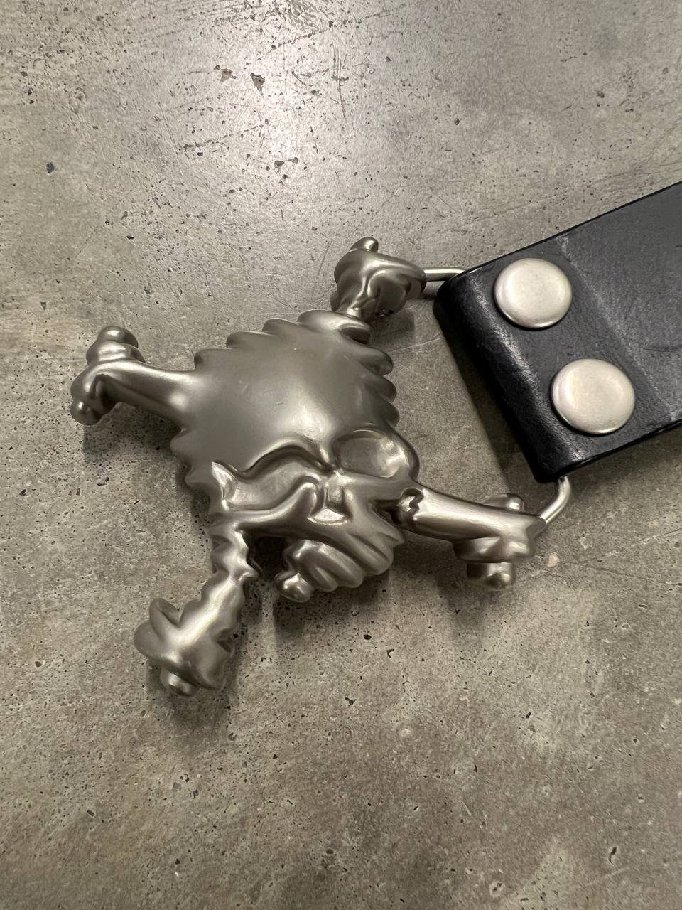 2004 Vintage Oakley Leather Skull Belt Black