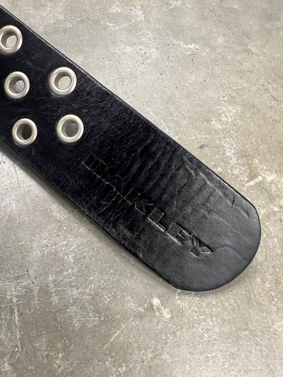 2004 Vintage Oakley Leather Skull Belt Black