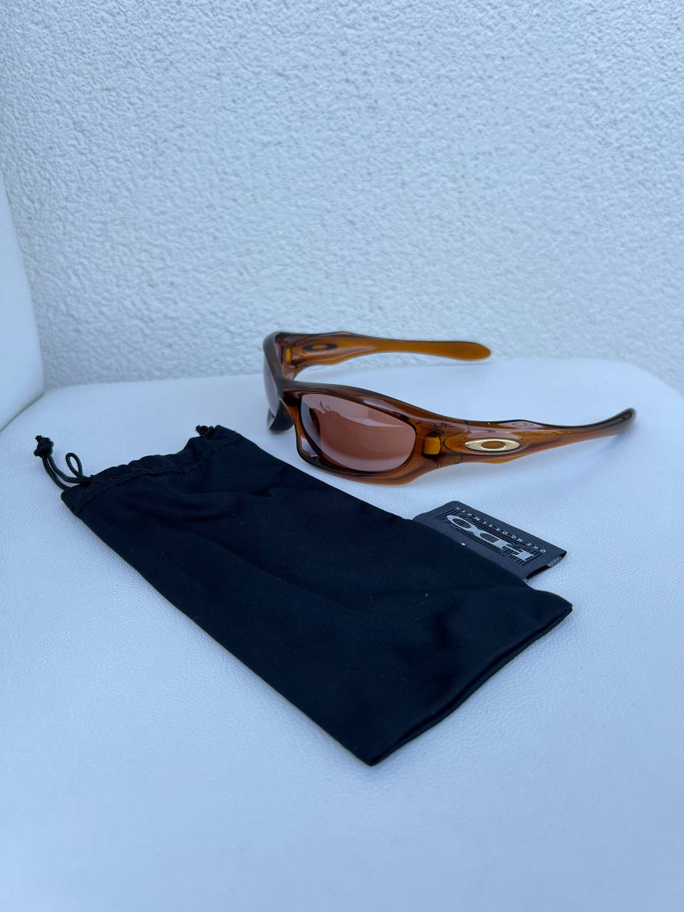 2003 Vintage Oakley Monster Dog Dark Amber Sunglasses