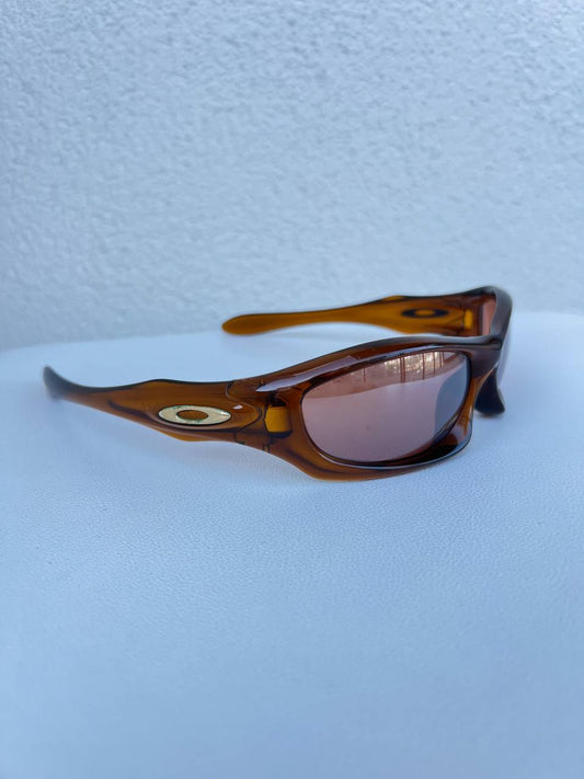 2003 Vintage Oakley Monster Dog Dark Amber Sunglasses