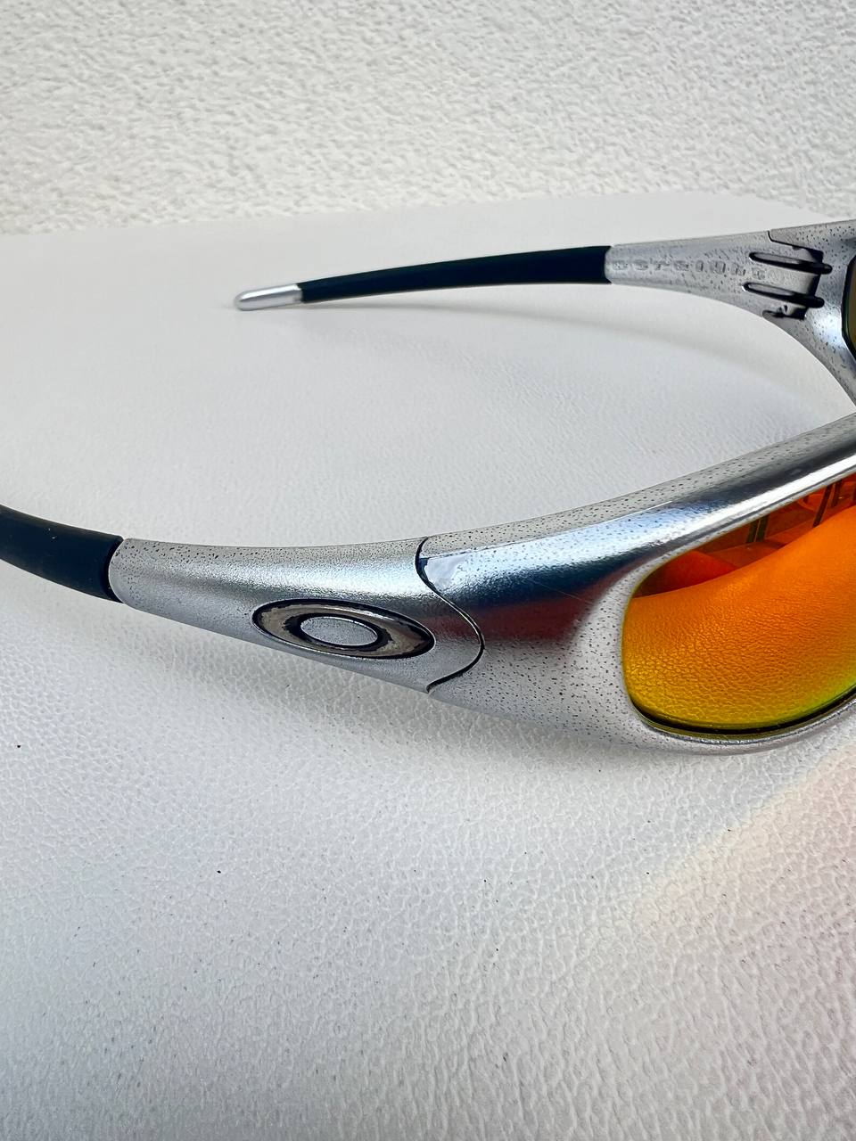 1999 Vintage Oakley Straight Jacket Polished Aluminium / Fire Iridium Sunglasses