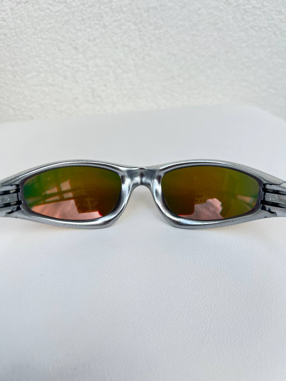 1999 Vintage Oakley Straight Jacket Polished Aluminium / Fire Iridium Sunglasses