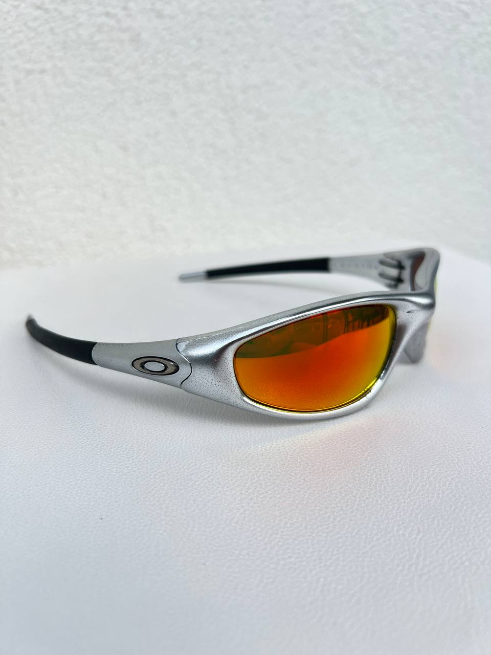 1999 Vintage Oakley Straight Jacket Polished Aluminium / Fire Iridium Sunglasses