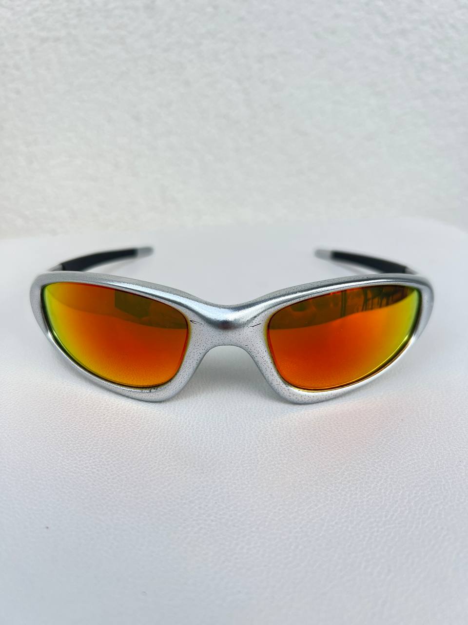 1999 Vintage Oakley Straight Jacket Polished Aluminium / Fire Iridium Sunglasses