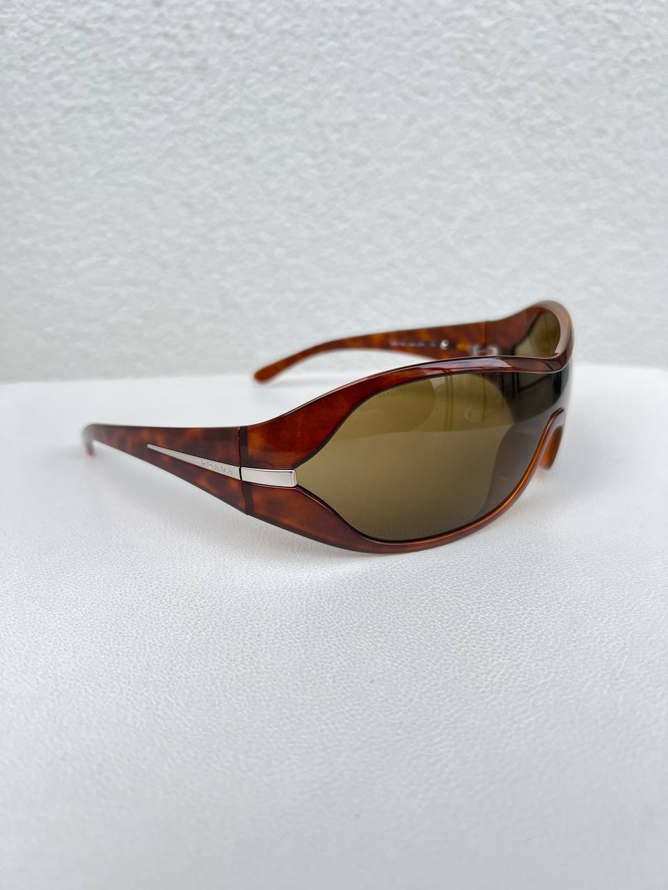 Prada Mask Sunglasses Brown Tortoise SPR12G