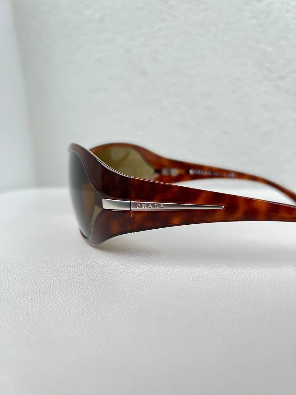 Prada Mask Sunglasses Brown Tortoise SPR12G
