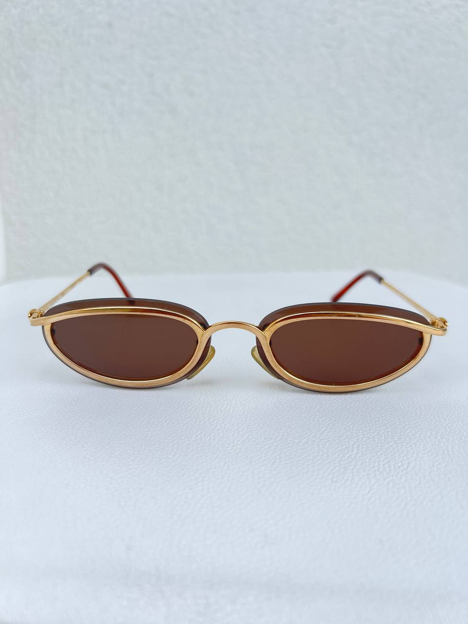 1990s Vintage Christian Dior Sunglasses CD 2038 Gold Rimless