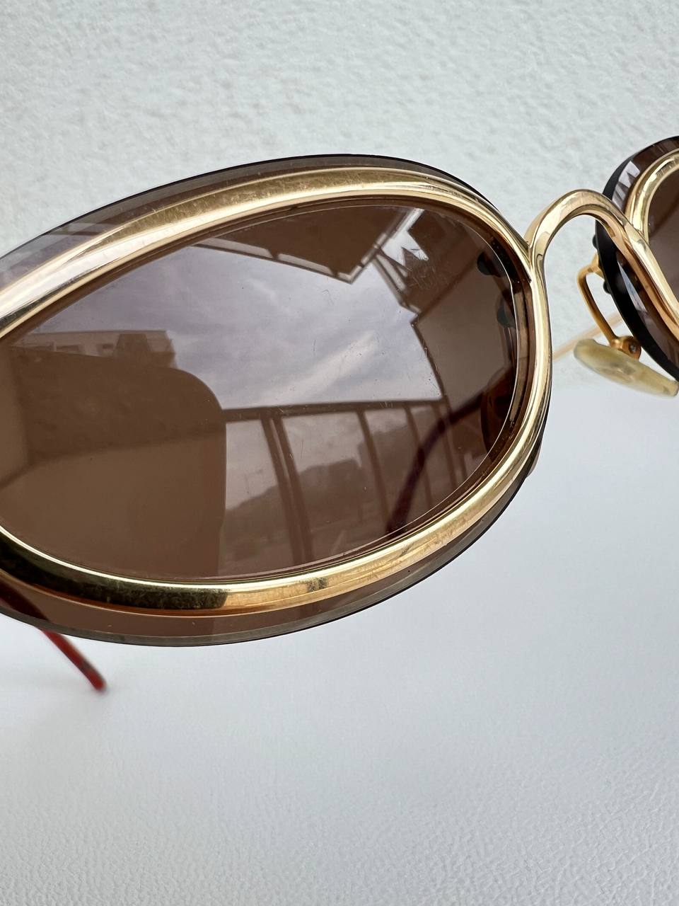 1990s Vintage Christian Dior Sunglasses CD 2038 Gold Rimless