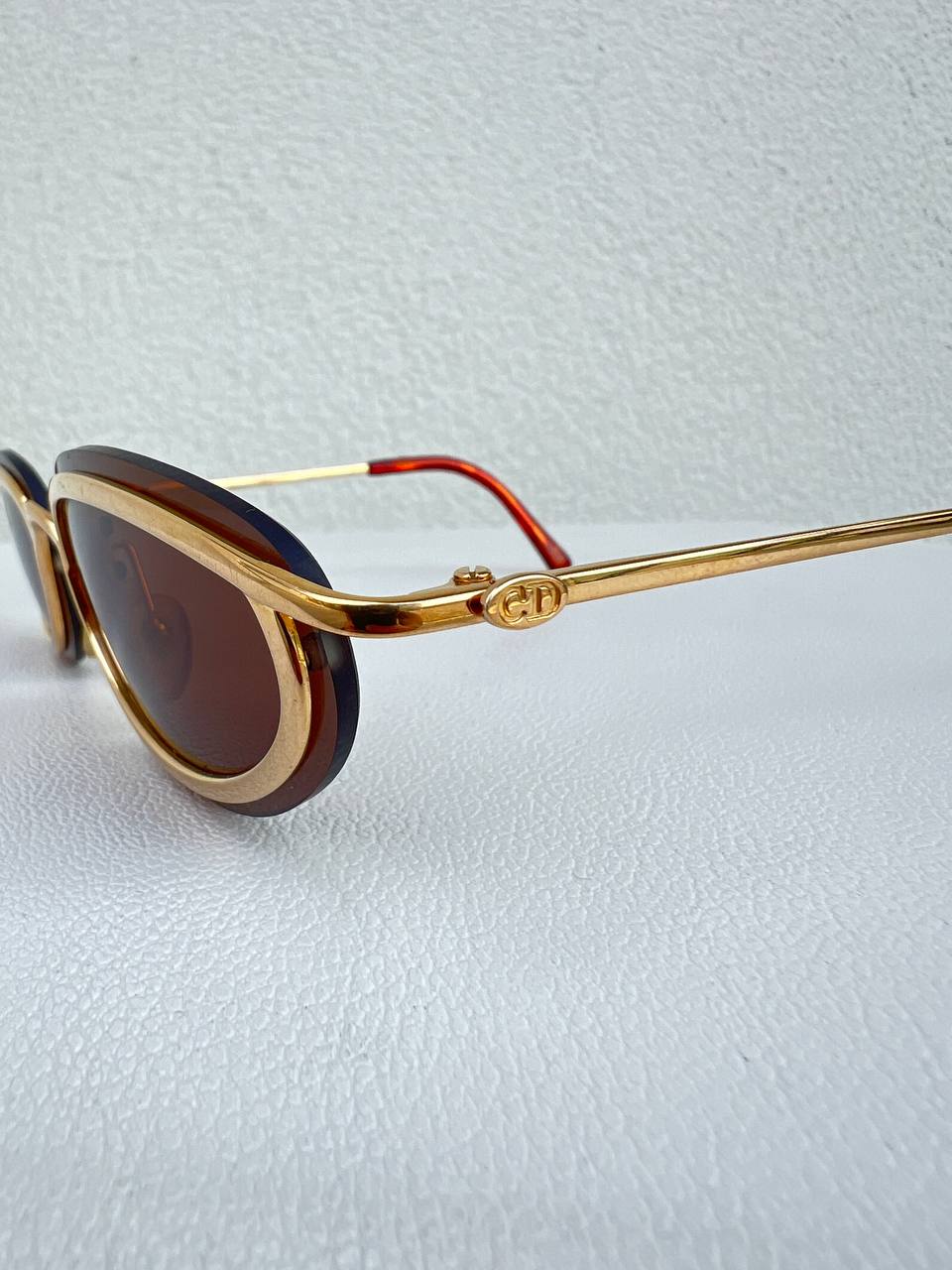 1990s Vintage Christian Dior Sunglasses CD 2038 Gold Rimless