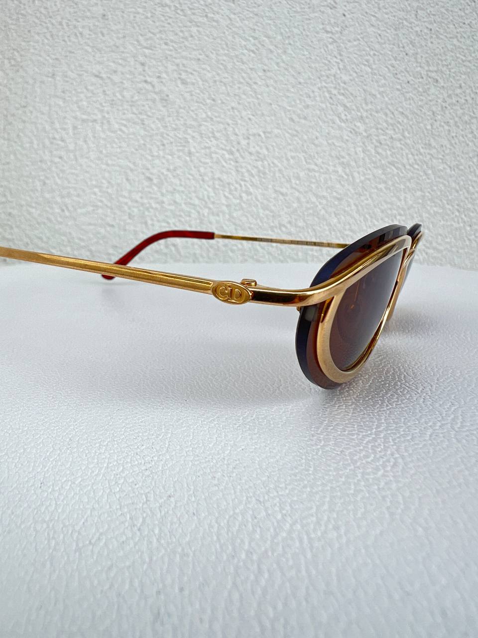 1990s Vintage Christian Dior Sunglasses CD 2038 Gold Rimless