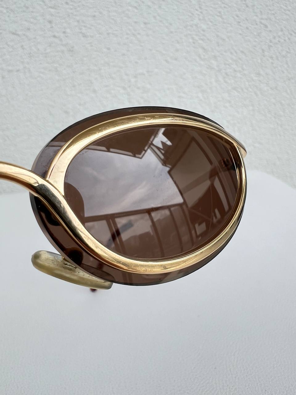 1990s Vintage Christian Dior Sunglasses CD 2038 Gold Rimless
