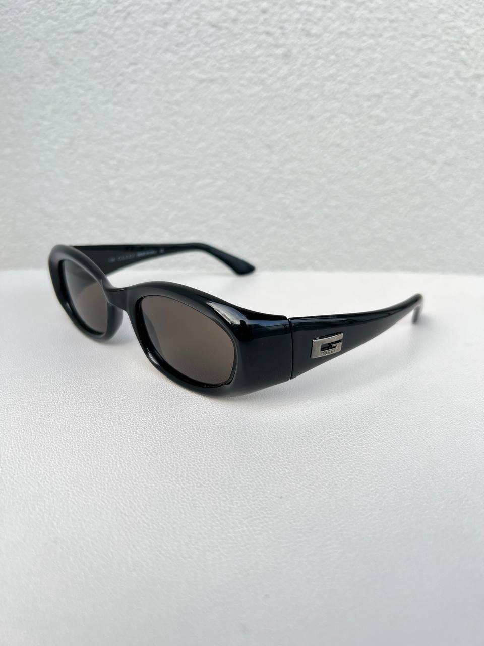 Vintage Gucci GG 2432 Polished Black Sunglasses