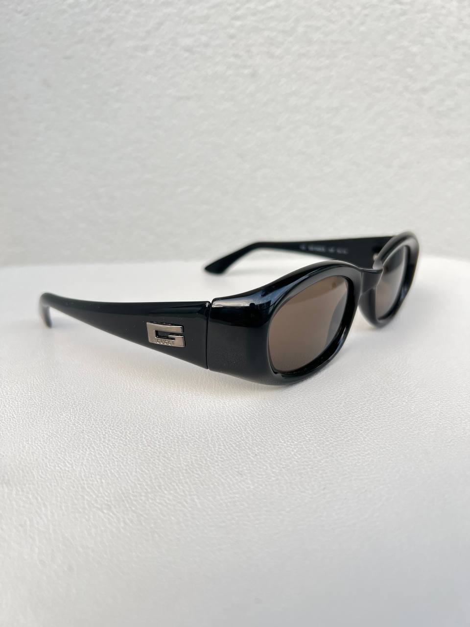 Vintage Gucci GG 2432 Polished Black Sunglasses