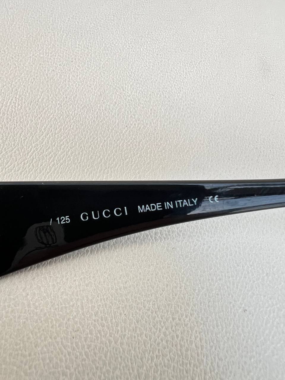 Vintage Gucci GG 2432 Polished Black Sunglasses