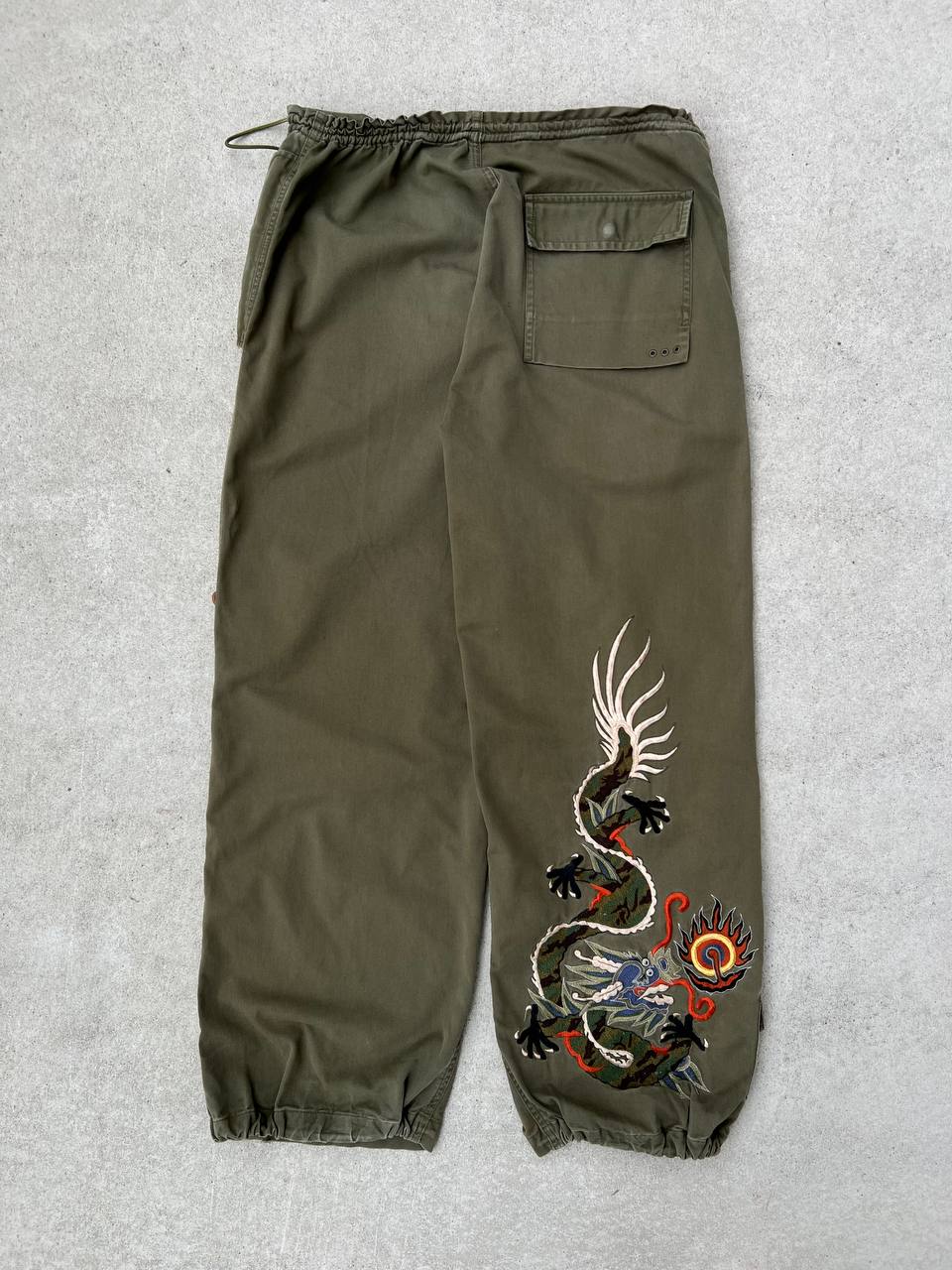 Vintage Maharishi Snopants Twist Twill Dragon Embroidered