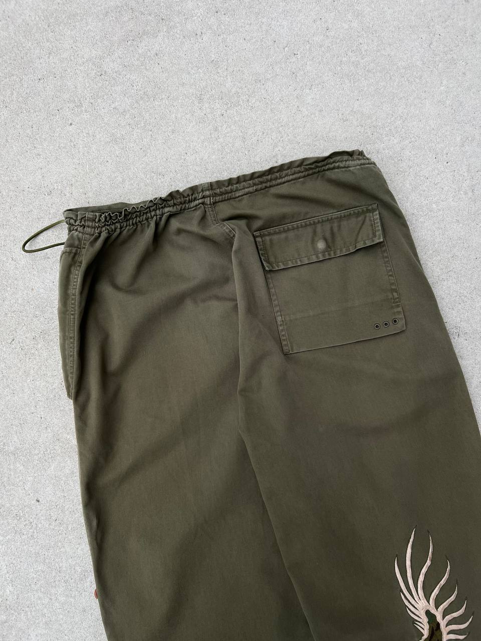 Vintage Maharishi Snopants Twist Twill Dragon Embroidered